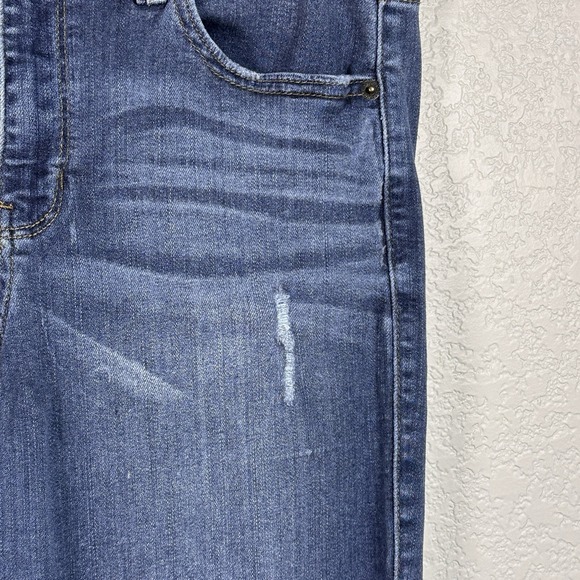 Just USA Women's Blue Distressed Mid-Rise Skinny Denim Jeans Stitch Fix Size 30 - Picture 4 of 11